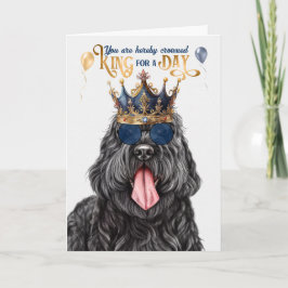 Cartão Black Russo Terrier King para um Aniversário do Di