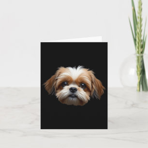 Cartão Black Shih Tzu Dog Shih Tzu Face