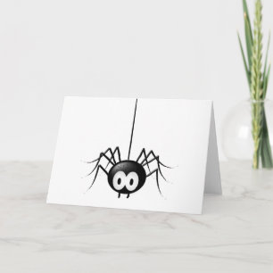 Cartão Black Spider Cute Halloween Gift