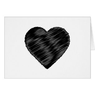 Cartão Black Strip Heart