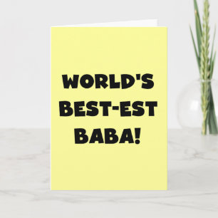 Cartão Black Text Best-est Baba T-shirts and Gifts