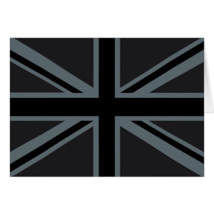 Cartão Black Union Jack British Flag Decor