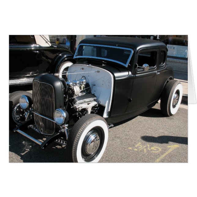 Cartão Black Vintage Hot Rod (Frente Horizontal)