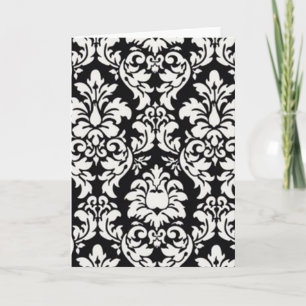 Cartão Black & White Damask
