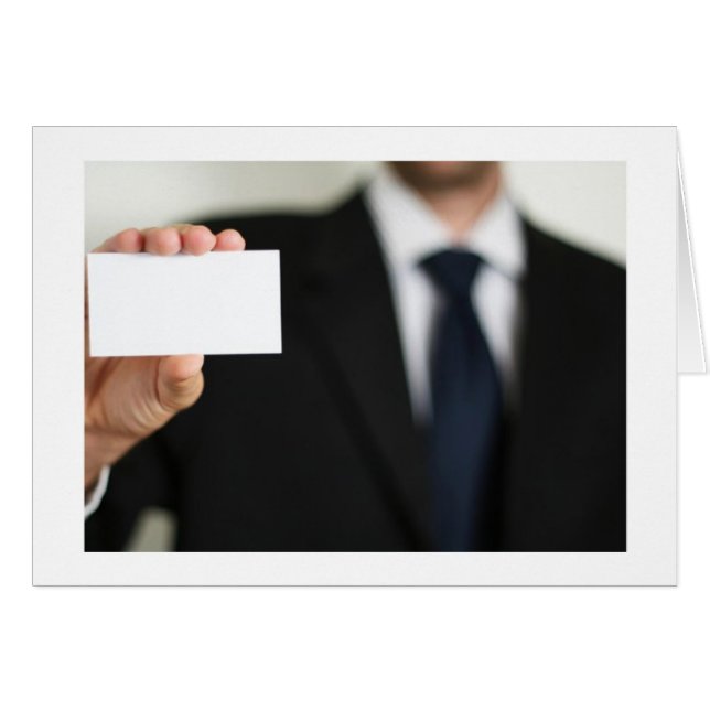 Cartão Black White Personalizar o Business Man (Frente Horizontal)