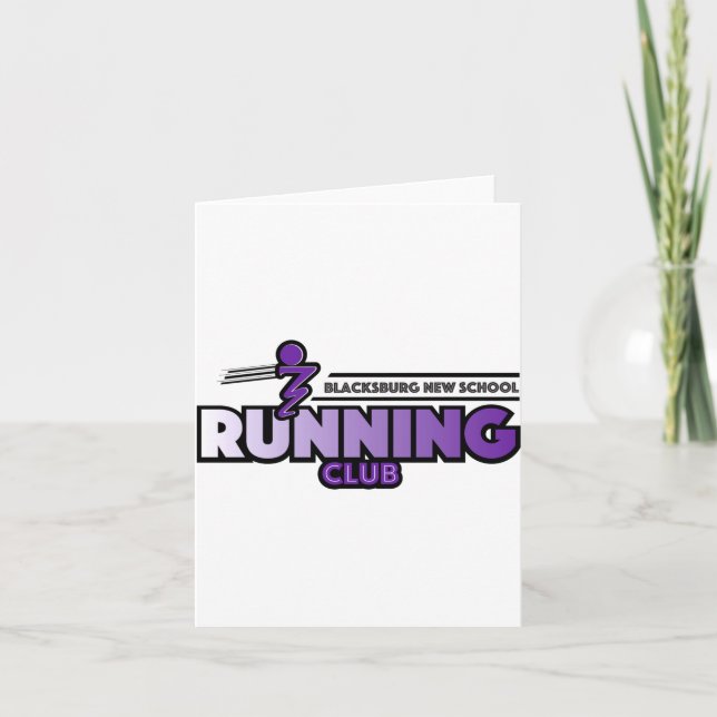 Cartão Blacksburg New School Running Club  (Frente)