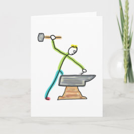 Cartão Blacksmithing Stickman