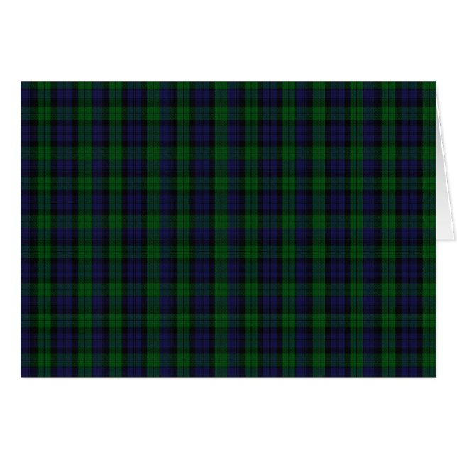 Cartão Blackwatch Tartan (Frente horizontal)