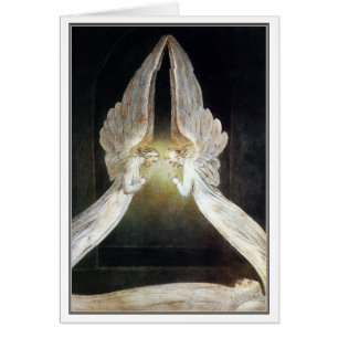 Cartão Blake/Convite: Cristo Guardado por Anjos po