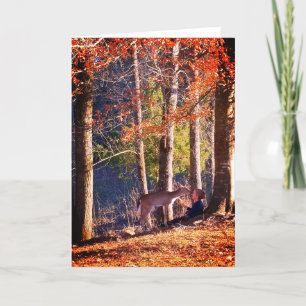 Cartão Blank Greeting Card - Deer with child