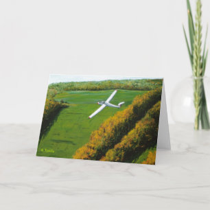 Cartão Blank Greeting Card with "Solo Flight" Design....