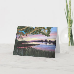 Cartão Blank Note Card 5 x 7 Sunset View