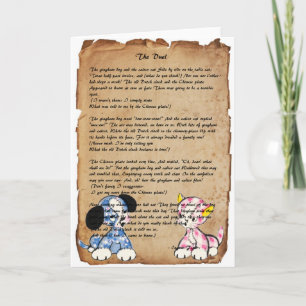 Cartão Blank "The Duel" by Eugene Field Greeting Card