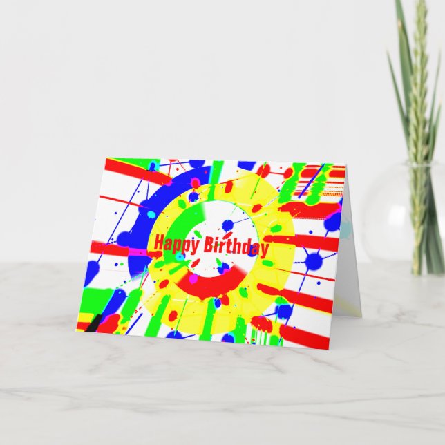 Cartão Blast de aniversário (Frente)