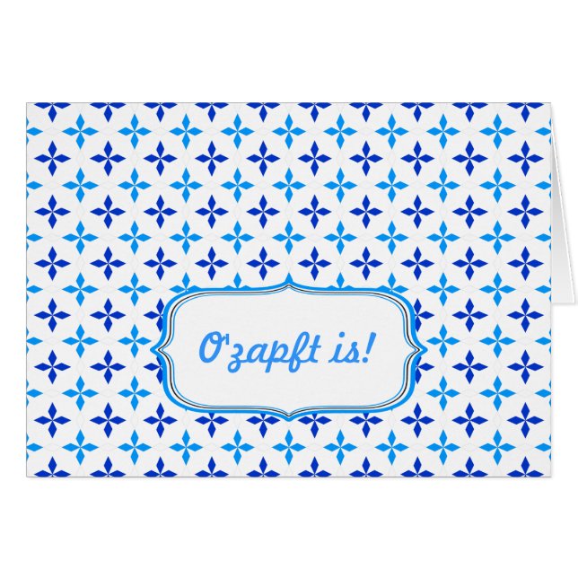 Cartão Blau weiß Minimalistisch (Frente Horizontal)