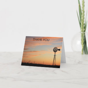 CARTÃO BLAZING ORANGE WINDMILL SUNSET