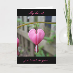 Cartão Bleeding Heart sympathy greeting card