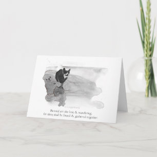 Cartão Blessed Are the Lost & Wandering" Corgi Beatitude