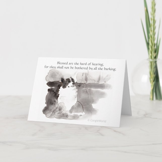Cartão "Blessed é" o Beatitude com deficiência auditiva (Frente)