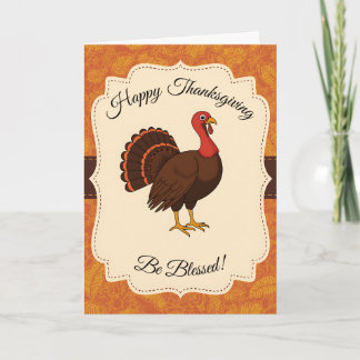 Cartão Blessed Thanksgiving Turkey