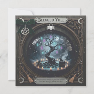 Cartão Blessed Yule Card – Pagan Winter Solstice Greeting