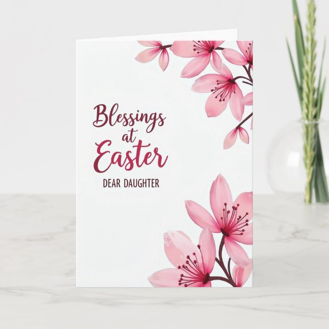 Cartão Blessings At Easter Daughter Card (Frente)
