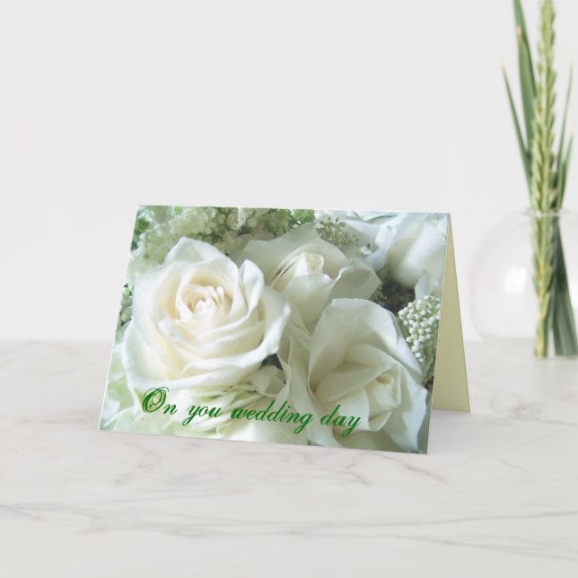 Cartão Blessings_ Card de Dia de Casamento (Frente)