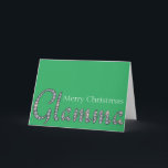 Cartão bling do Natal de Glamma<br><div class="desc">o fundo do design bling pode ser mudado a toda a cor</div>