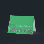 Cartão bling do Natal de Glamma<br><div class="desc">o fundo do design bling pode ser mudado a toda a cor</div>
