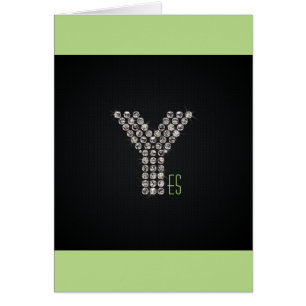Cartão bling - Y