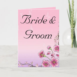 Cartão Blissful Blossoms Whimsical Wedding Personalize