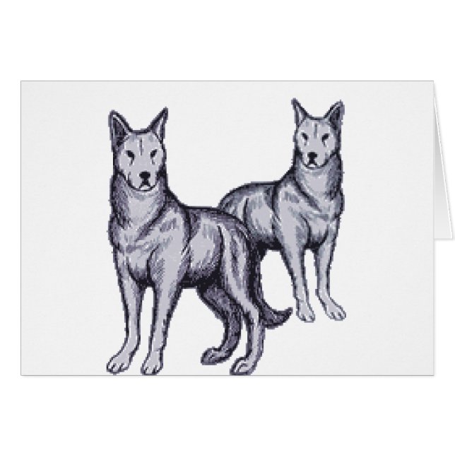 Cartão Bloco de lobo (Frente Horizontal)