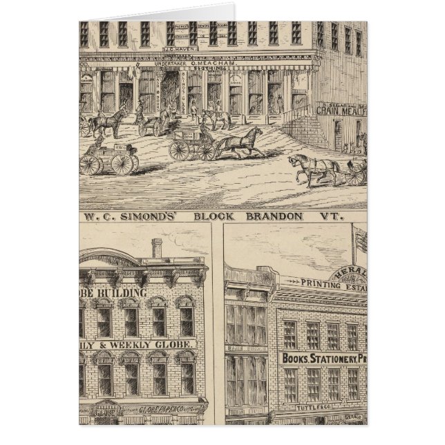 Cartão Bloco de WC Simond em Brandon (Frente)