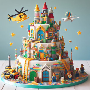 CARTÃO BLOCOS COROSOS ANIVERSÁRIO DE CRIANÇA TEMPORADO