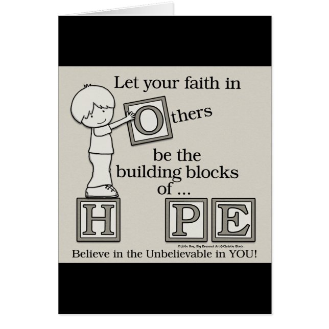 Cartão Blocos de construção da HOPE (Frente)