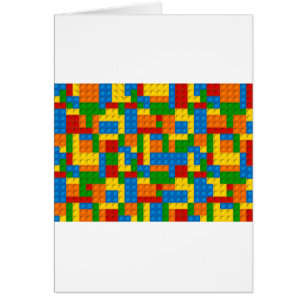 Cartão blocos de plástico coloridos