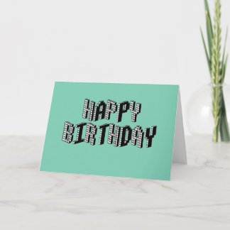 Cartão Blocos Feliz Aniversário (Verde)