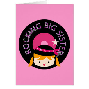Cartão Blond Rocking Big Sister