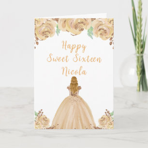 Cartão Blondres Princesa Peach Floral Sweet Dezesseis