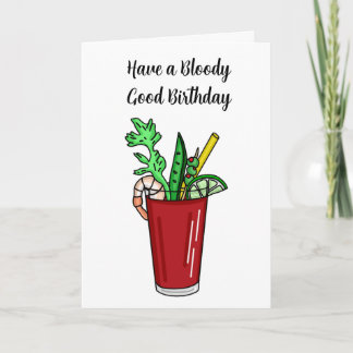 Cartão Bloody Mary Birthday Pun