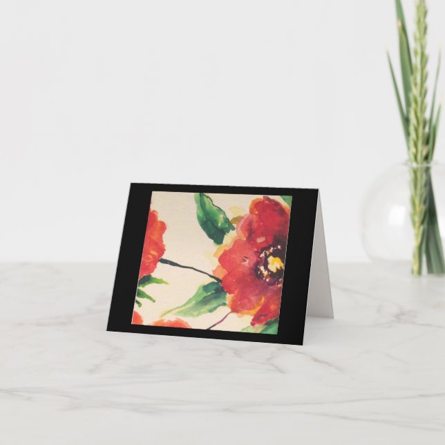 Cartão Bloom Notecard com Poppy na frente (Frente)