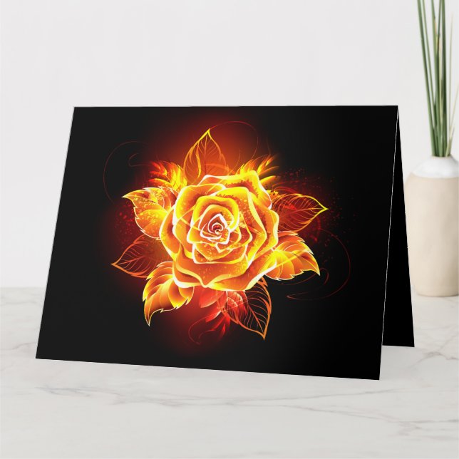 Cartão Blooming Fire Rosa (Frente)