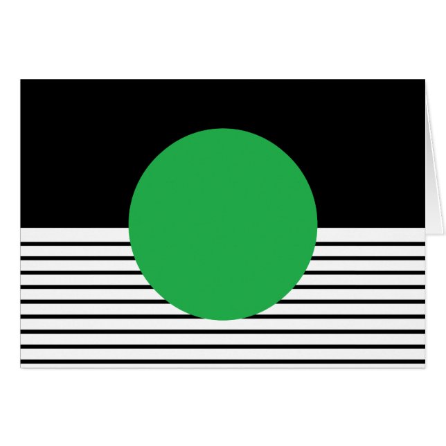 Cartão Bloqueio Branco Preto e Círculo Verde (Frente Horizontal)