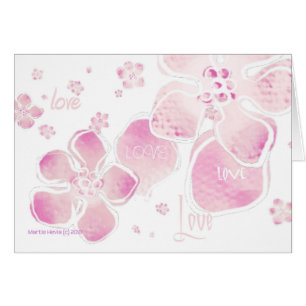 Cartão Blossomas de Amor Rosa
