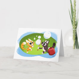 Cartão BLOWING BUBBLES CATS (vazio) de Jeff Willis