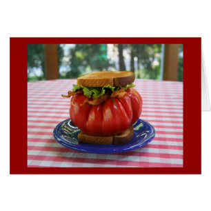 Cartão BLT com tomate gigante