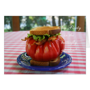 Cartão BLT com tomate gigante