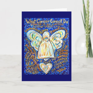 Cartão Blue and Gold Cancer Angel Card