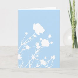 Cartão Blue and White Floral Card