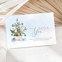 Cartão Blue Baby está frio fora do chá de fraldas obrigad